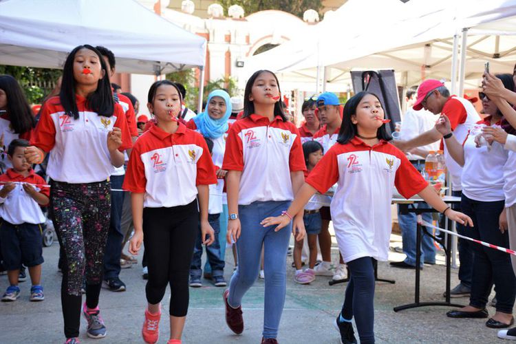 Warga Indonesia Rayakan HUT ke 72 RI di Kota Roma