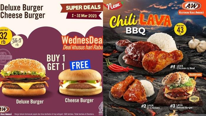 Promo AW Restoran Hari ini Rabu 29 Maret 2023, Buka Puasa dengan 2 Burger hanya Rp 32.000