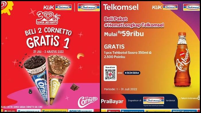 Promo Indomaret Hari ini Minggu 31 Juli 2022, Beli 2 Es Krim Cornetto Gratis 1