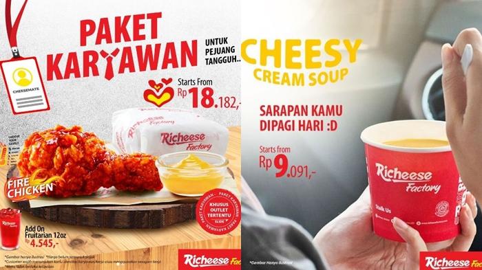 Promo Richeese Factory Hari ini Kamis 3 November 2022, Paket Karyawan Makan Kenyang Rp 18.182