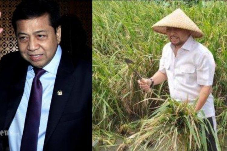 Pakai Caping, Tertangkap Kamera Setya Novanto Penghuni Lapas Sukamiskin Sedang Bertani, Ini Kisahnya