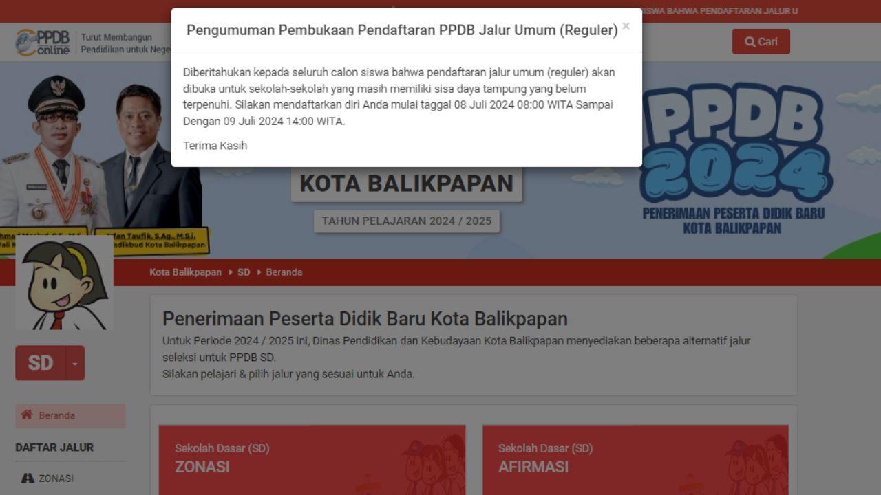 Pendaftaran PPDB Balikpapan 2024 Jenjang SD & SMP Jalur Reguler/Umum Dibuka Hari Ini, Cek Syaratnya