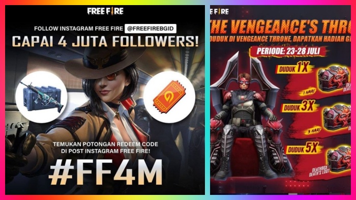 TERBARU Ada 3 Bocoran Lanjutan Kode Redeem Free Fire FF4M, Sisa 5 Karakter, Hadiah Incubator Voucher