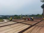Pembangunan Taman KOT Balikpapan Berlanjut, Pengerjaan Fokus ke Struktur Beton