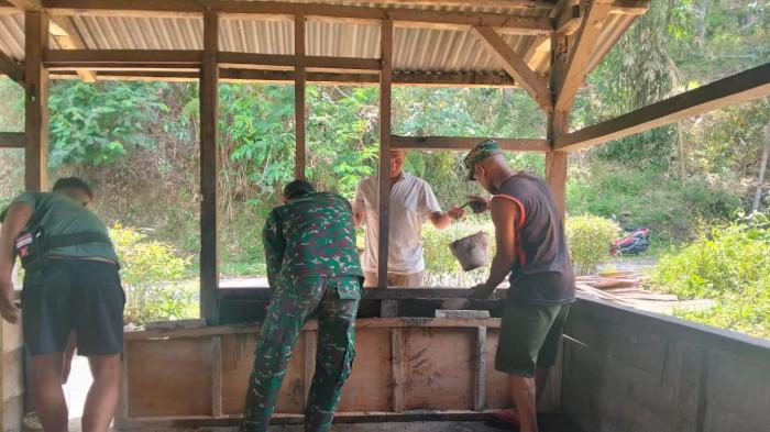 TMMD ke-126, Kodim Manggarai Rehab Rumah Tidak Layak Huni Milik Nenek Sisilia Jenggut