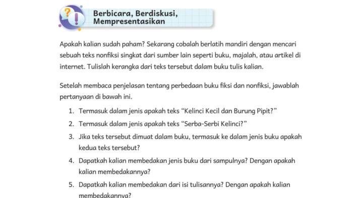 Kunci Jawaban Bahasa Indonesia Kelas 5 Halaman 39: Bicara, Diskusi, Presentasi