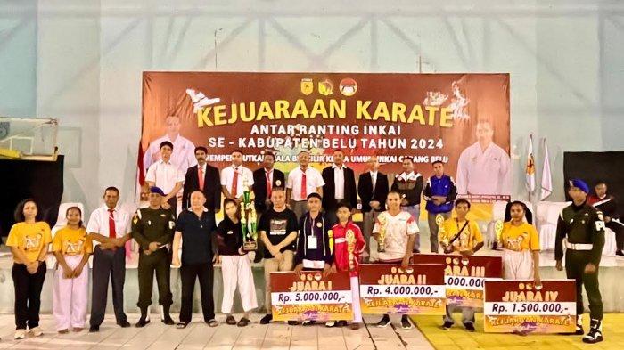 Sekda Belu Tutup Kejuaraan Karate Antar Ranting INKAI, Ranting Shiro Kuro Juara Umum