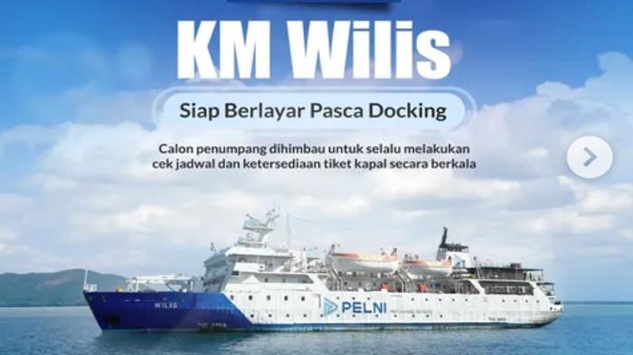 Jadwal Kapal Pelni Hari Ini-2 Desember, KM Wilis Dari Batulicin-Makassar-Bima-Waikelo Hingga Alor