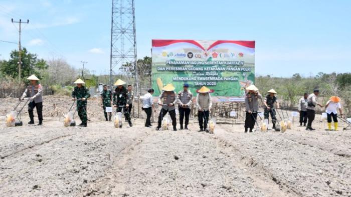 Kapolda NTT Pimpin Penanaman Jagung Serentak, Harapan Dari Timur Menuju Lumbung Pangan Nasional