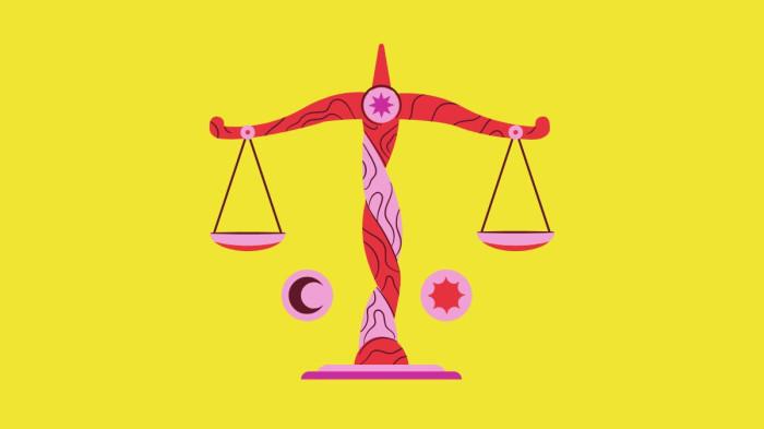 ILUSTRASI ZODIAK LIBRA - Lambang zodiak Libra yang dibuat di Canva pada Jumat (23/8/2025).