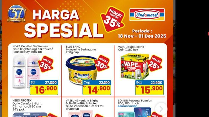 Promo Indomaret 20-21 November, Harga Spesial BlueBand Cup Rp14.900, Vape Liquid Rp15.900
