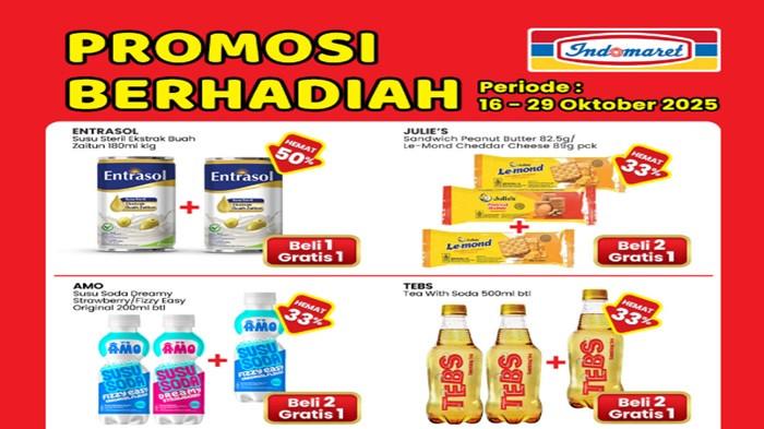 Promo Indomaret Banyak Hadiah Hari Ini, Beli 2 Gratis 1 Tebs, Amo Susu Soda