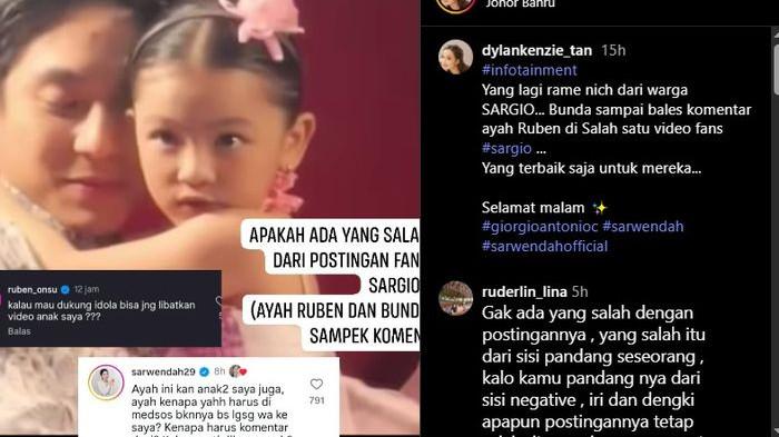 Sarwendah dan Ruben Onsu diduga ribut di media sosial buntut video Giorgio Antonio dan Thania.