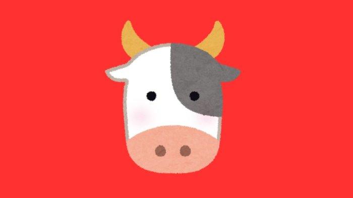 ILUSTRASI SHIO KERBAU - Lambang Shio Kerbau yang dibuat di Canva pada Senin (21/4/2025).