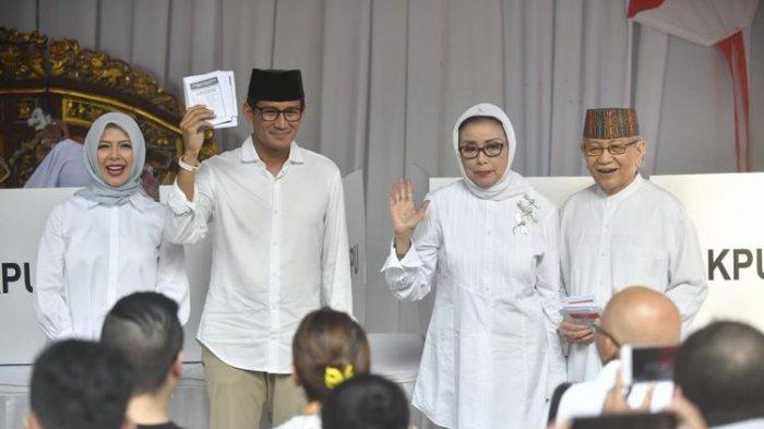 Di TPS Sandiaga Uno, Jokowi Kalahkan Prabowo! Ini Perolehan Suaranya!
