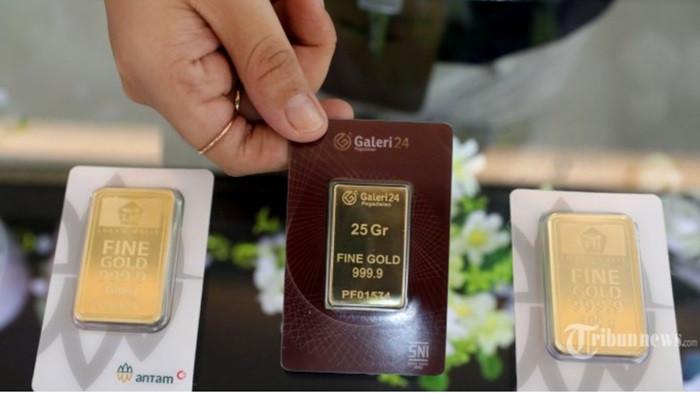 Harga Emas Hari ini Turun,UBS dan Galeri24 Anjlok,Antam Tak Teridentifikasi