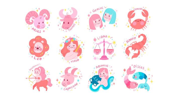 ILUSTRASI ZODIAK - Ilustrasi 12 lambang zodiak yang diunduh di Freepik, Rabu (21/1/2026).