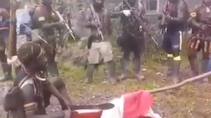KKB di Papua Cabik-Cabik Bendera Merah Putih, Kata-Katanya Bikin Mendidih, Cap NKRI Teroris Pembunuh