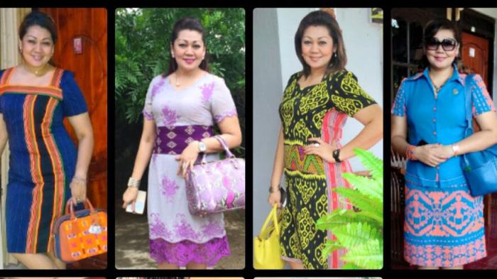 Intip Koleksi Busana Tenun Ikat Milik Shirley Manutede