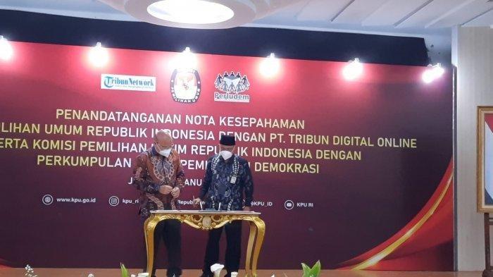 KPU RI-Tribun Network Teken MoU