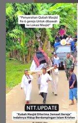 Berita Viral Toleransi di Alor - NTT Kubah Mesjid Diterima Jemaat 6 Gereja Untuk Dipasang di Mesjid