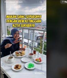 Video Viral TikTok, Makan Sambil Menikmati Indahnya Kota Surabaya dari Ketinggian, Olahan Sea Food