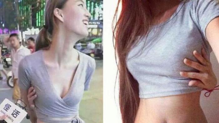 Menyentuh Payudara Menjadi Tren Foto Di China
