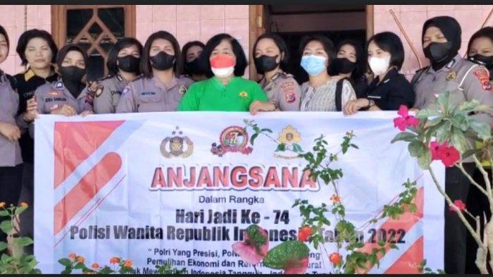 Sambut HUT ke-74, Polwan Polres Flotim Minta Petuah dari Senior Purnawirawan