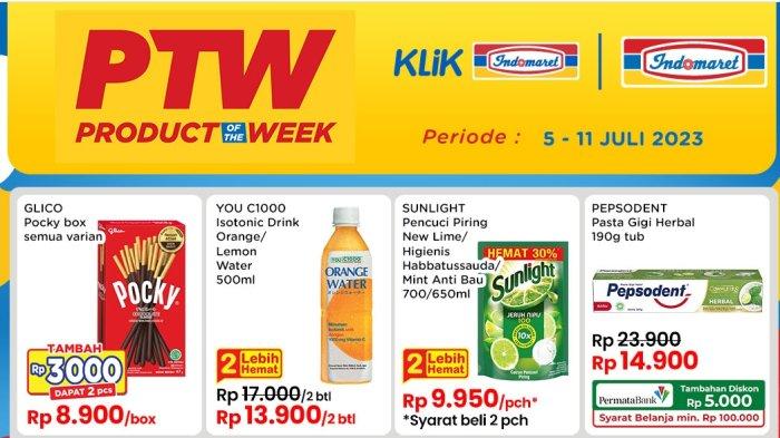 Promo Indomaret 5-11 Juli 2023, Pocky Tambah Rp3.000 Dapat 2, Saus Sambal Rp6.500, Sunlight Rp9.950