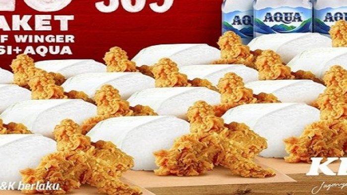 20 Paket Bukber Rp 309.999 Promo Terbaru KFC Hari ini 20 April 2021 Ada Nasi Aqua dan Half Winger