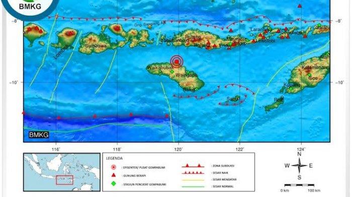 Gempa 4.1 SR Terjadi di Lewa, Sumba Timur