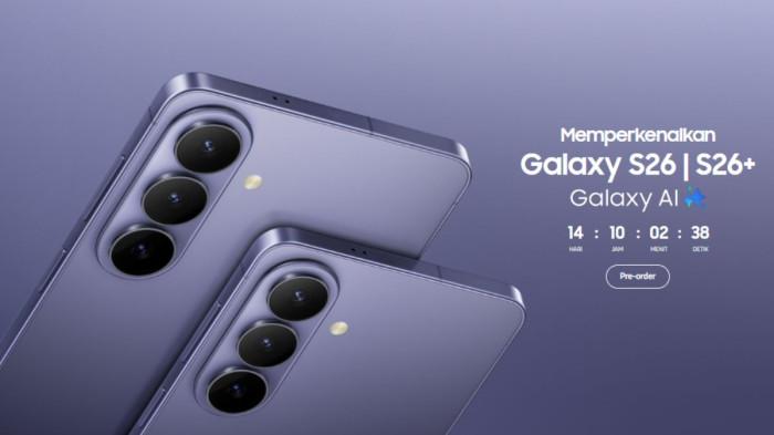 SAMSUNG - Tangkapan layar yang diambil di laman samsung.com, Selasa (3/3/2026), memperlihatkan desain hp Samsung Galaxy S26.