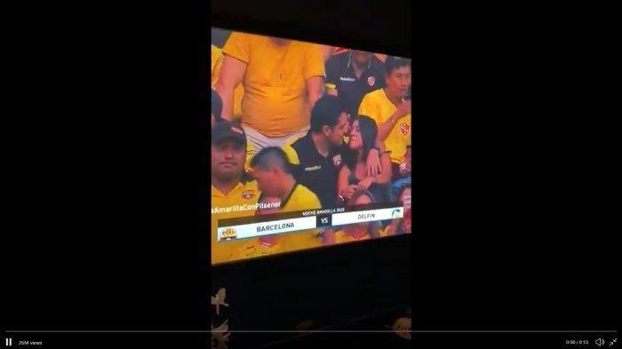 Selingkuh Ketahuan Gara-gara Tersorot Kamera saat Nonton Pertandingan Sepak Bola Live Streaming