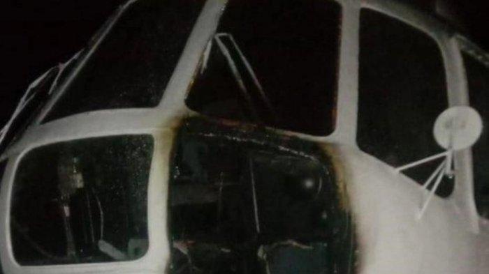Anggota KKB bakar Helikopter milik PT Ersa Eastern Avistion yang sedang dalam perbaikan di Papua