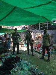 Tegakan Disiplin Prokes di Pasar Tradisional Bari, Ini yang Dilakukan Polsek Macang Pacar Mabar