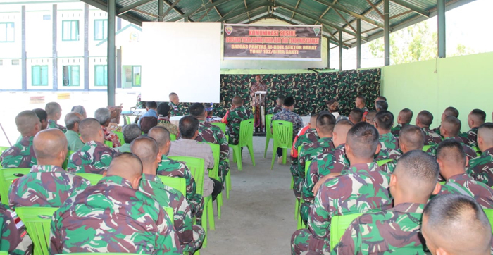 71 Prajurut TNI Satgas Pamtas RI-RDTL Yonif 132/BS Naik Pangkat