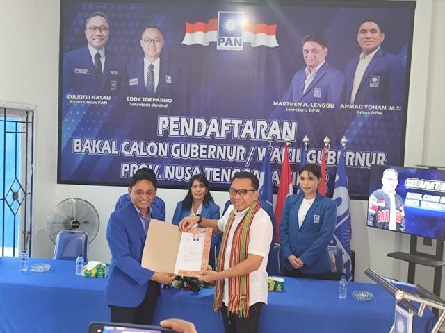 Daftar Cagub ke PAN, Ansy Lema: Saya Siap Mengabdi untuk NTT