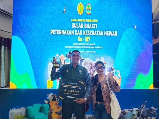 Damianus Saik Raih Juara 3 Nasional Sebagai Inseminator Terbaik Kategori Wilayah Dominan Kawin Alam