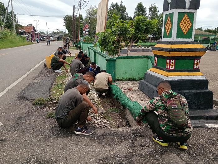 Kodim 1621 TTS Gelar Pembersihan Makodim Ciptakan Lingkungan yang Bersih dan Sehat