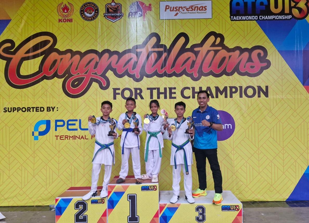 Dojang Naikolan Sabet 4 Medali Emas di Kejuaraan Nasional ATF UI3 Taekwondo Championship 2025