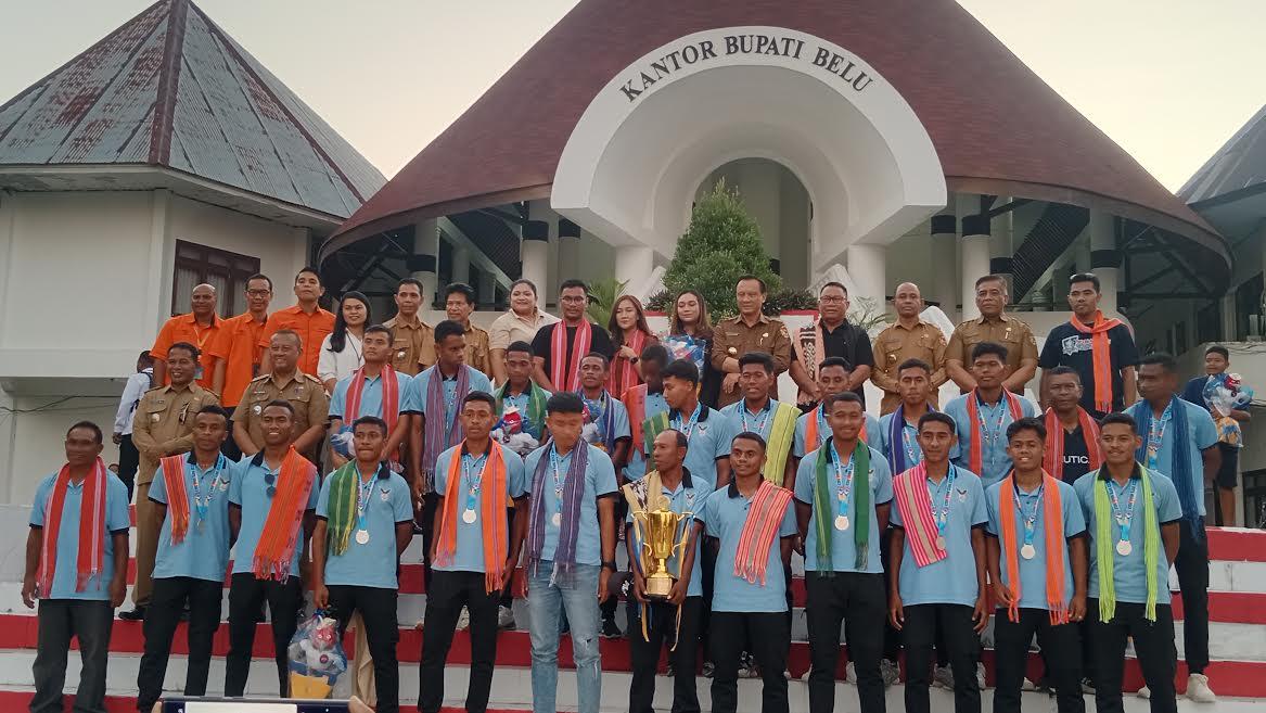 Runner Up El Tari Memorial Cup 2023 di Rote Ndao Tiba di Belu, Disambut Meriah oleh Pemda dan Warga