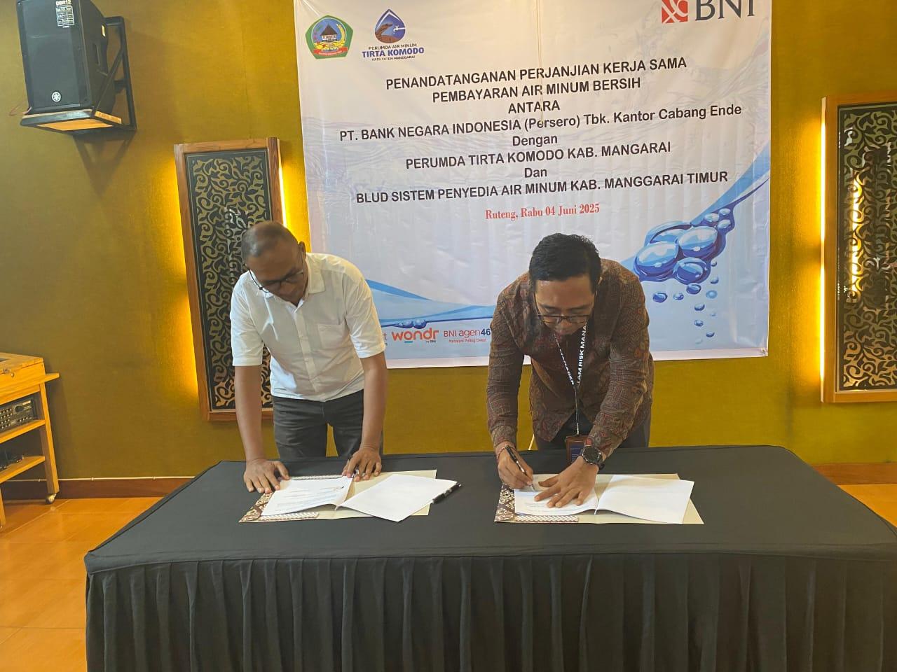 Permudah Akses Pengelolaan Keuangan di Manggarai Timur UPTD-SPAM Kerjasama dengan BNI 