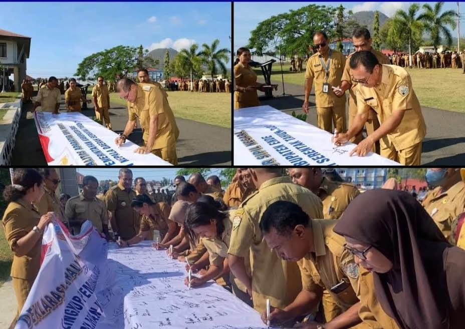 Pilkada Ende, ASN Deklarasikan Netralitas, Penjabat Bupati: Bukan Hanya Janji Tapi Wujudkan