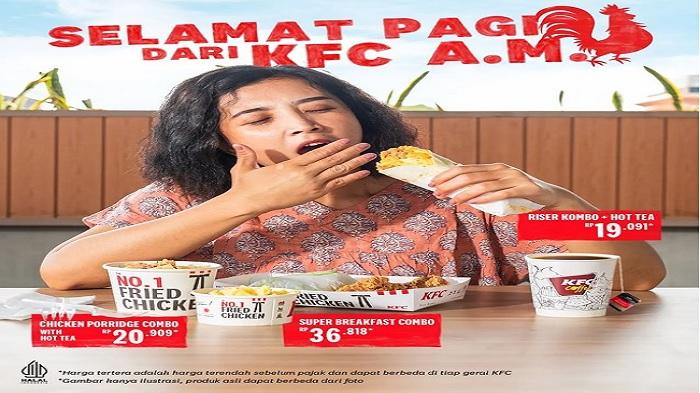 Promo KFC Senin 16 Januari, KFC A.M Sediakan 3 Pilihan Menu Sarapan Pagi, Riser Combo Rp 19.091