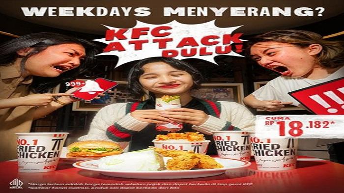 Promo KFC Hari Ini, KFC Attack Siap Temani Soremu, Ada Half Winger, Burger, Oriental Don + Twisty