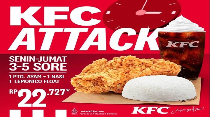Promo KFC Senin - Jumat, KFC Attack Punya Menu Baru, Cripsy Chicken + Lemonico Float Cuma Rp 22.727