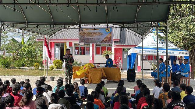 Pakum Satgas Pamtas Yonkav 6/Naga Karimata Beri Penyuluhan Bagi Generasi Muda di Perbatasan