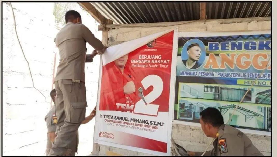 NTT Memilih, Bawaslu Sumba Timur Apresiasi Parpol, Caleg dan Pemkab Tertibkan APK Sesuai Jadwal