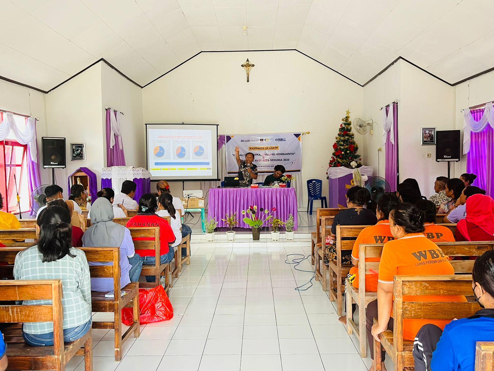 Kampanye 16HAKtP, Warga Binaan Lapas Perempuan Kupang Diedukasi TPKS dan HIV/AIDS