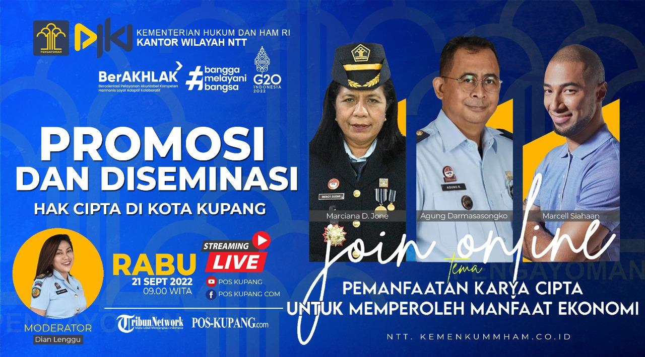 Kantor Wilayah Kementerian Hukum dan HAM NTT Gandeng Marcell Siahaan Bahas Kekayaan Intelektual